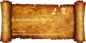Laczkovits Nóra névjegykártya