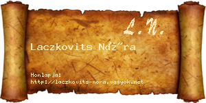 Laczkovits Nóra névjegykártya