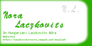 nora laczkovits business card